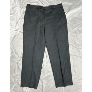 Vintage Lauren Ralph Lauren Y2K Gray 100% Wool Dress Pants Trousers Men's 36x29
